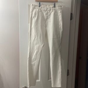 skinny ankle white denim jeans by H&M
